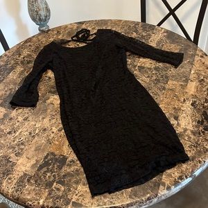 black lace dress